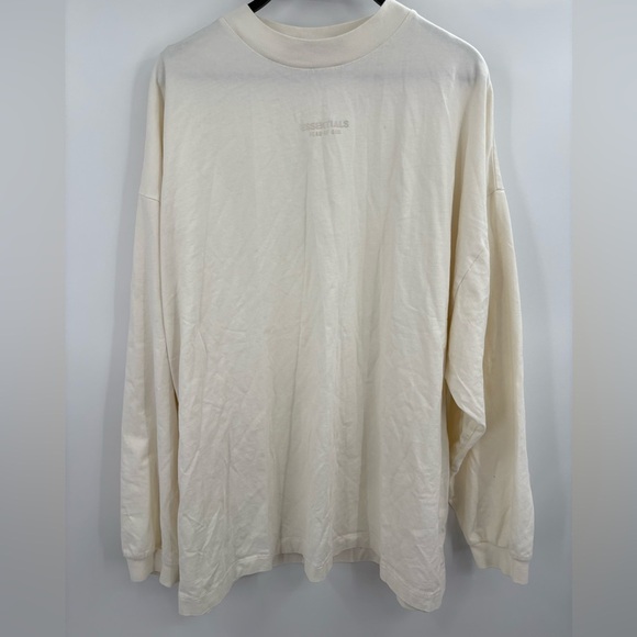 Fog Essentials Fear Of God White Oversize Long Sleeve Tee T-shirt Size Medium - Picture 3 of 16